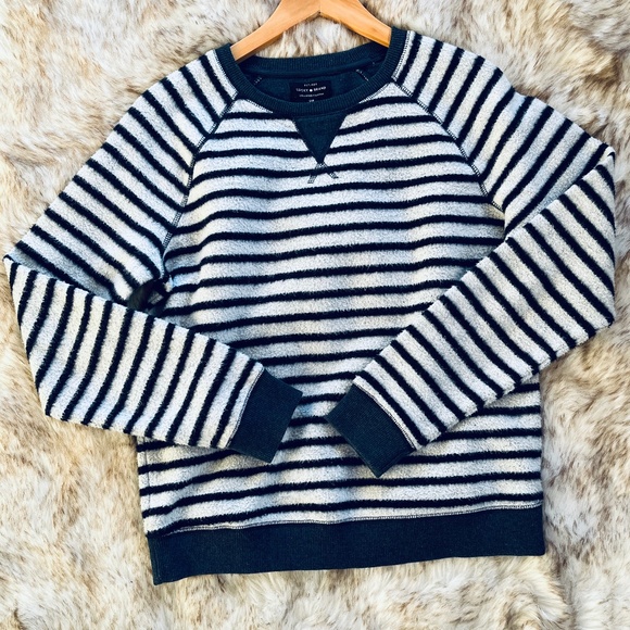 Lucky Brand Women's Brushed Stripe Sweatshirt - Picture 6 of 7